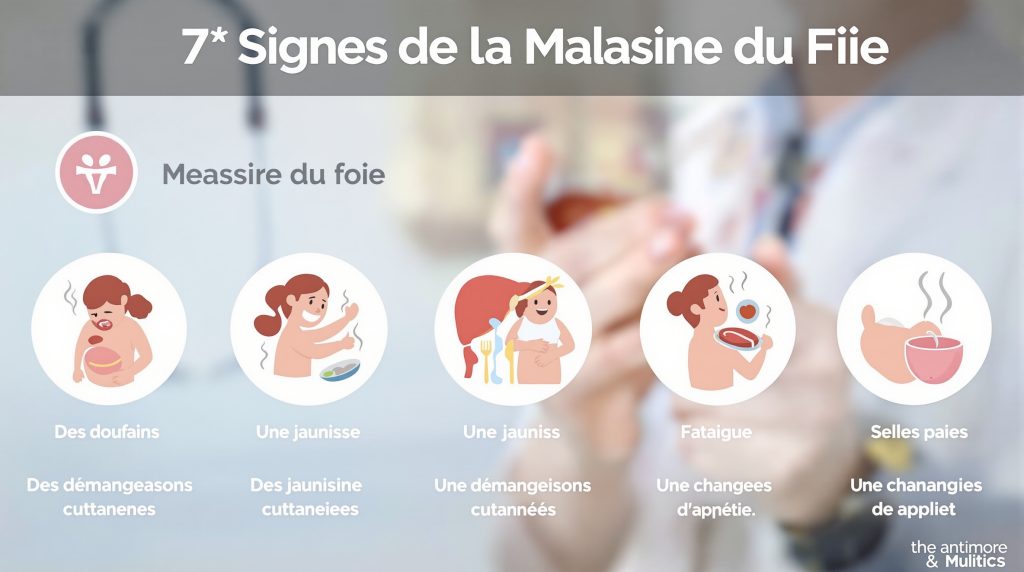 Image illustrant les signes de maladie du foie